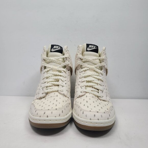 Nike Dunk Sky Hi Hidden Wedge Women's Cream Sneakers 543258-100 US Size 9 - Picture 3 of 9